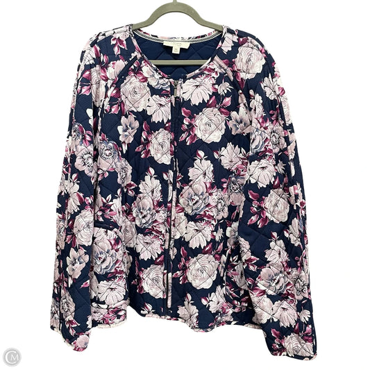 Jacket Puffer & Quilted By Nurture In Floral Print, Size: 2x