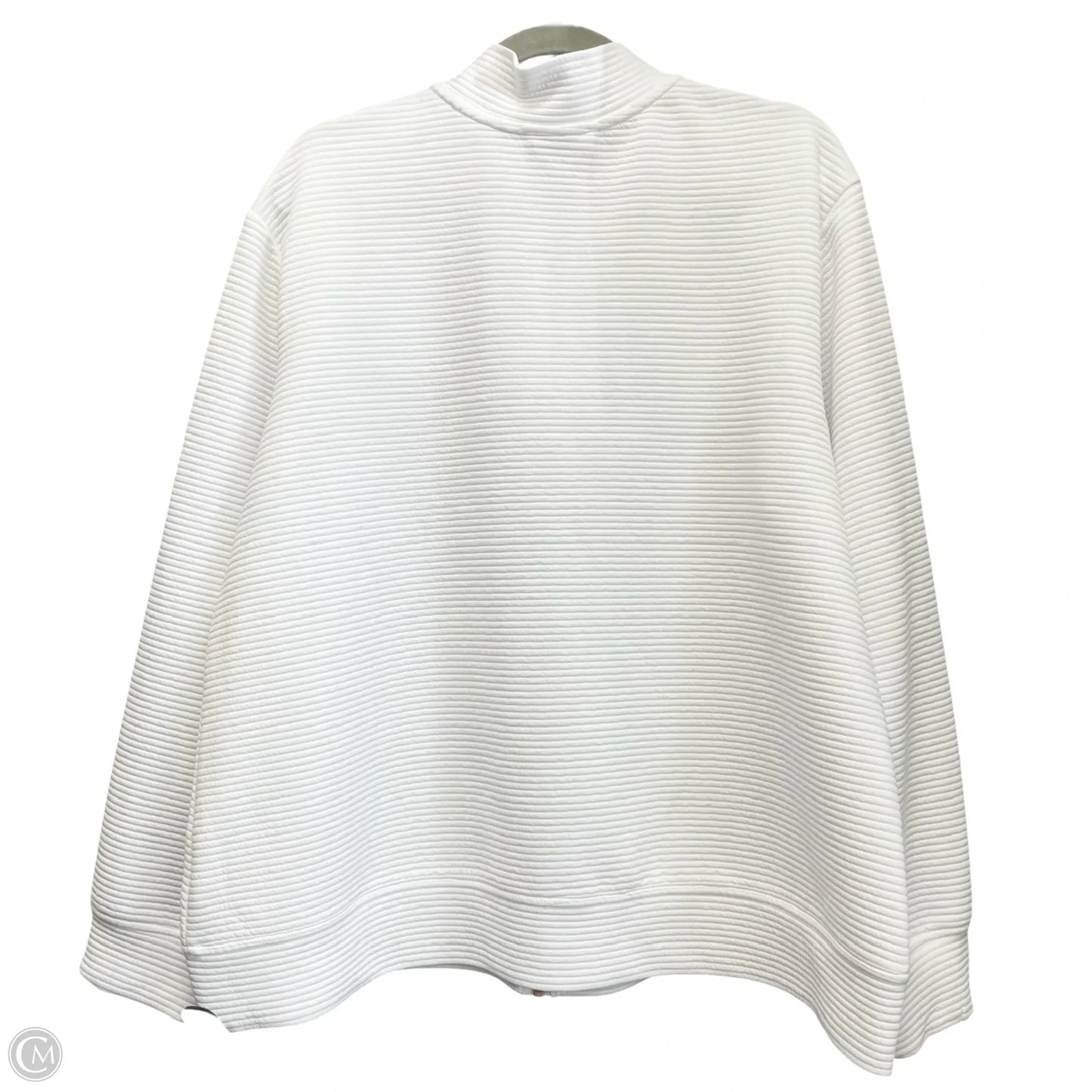 Athletic Jacket By Skechers In White, Size: 2x