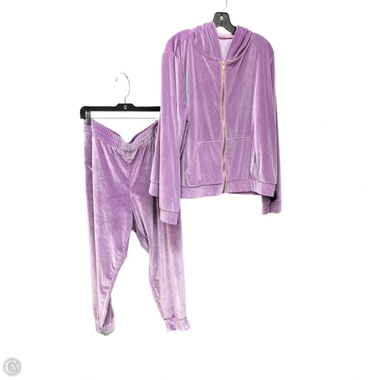 Athletic Pants 2pc By Fabletics In Purple, Size: 1x