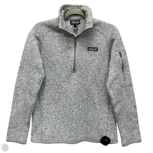 Athletic Top Long Sleeve Collar By Patagonia In Grey, Size: S