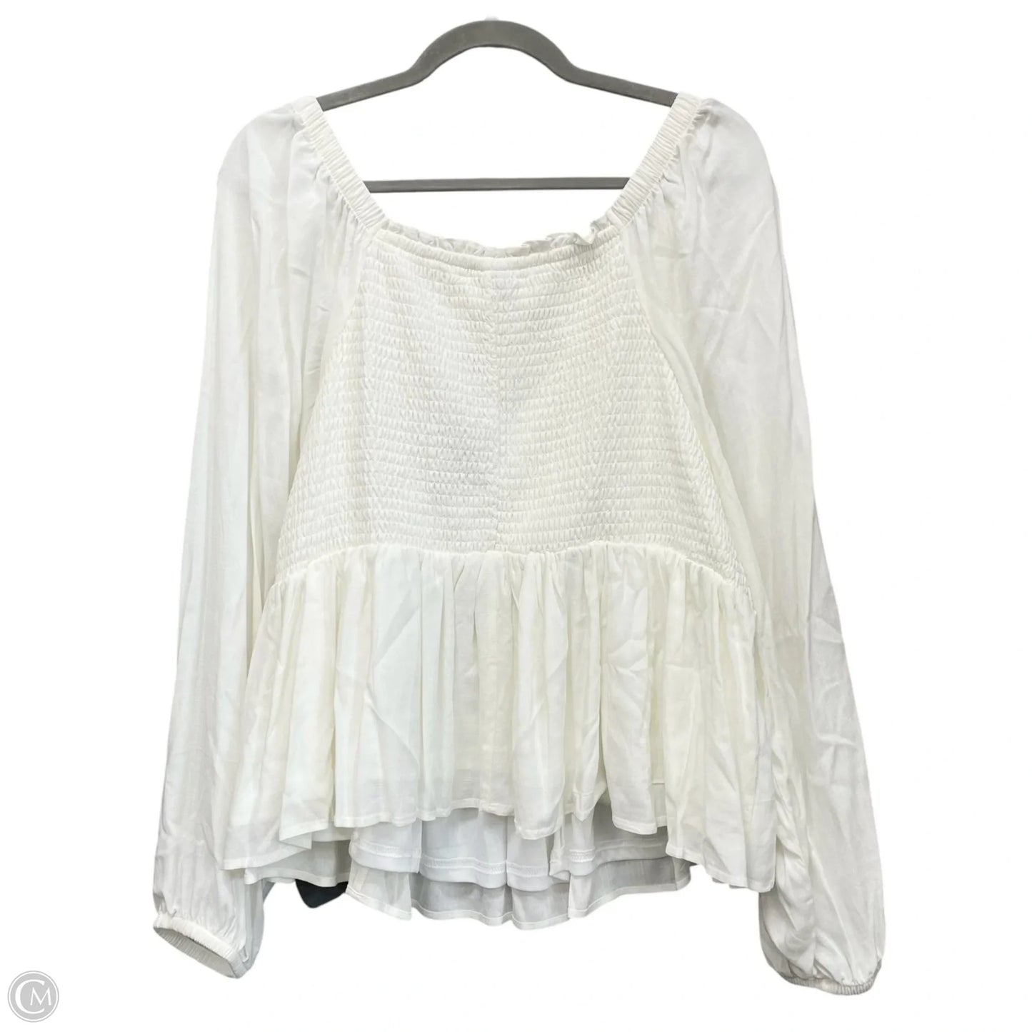 Blouse Long Sleeve By Torrid In Ivory, Size: 2x