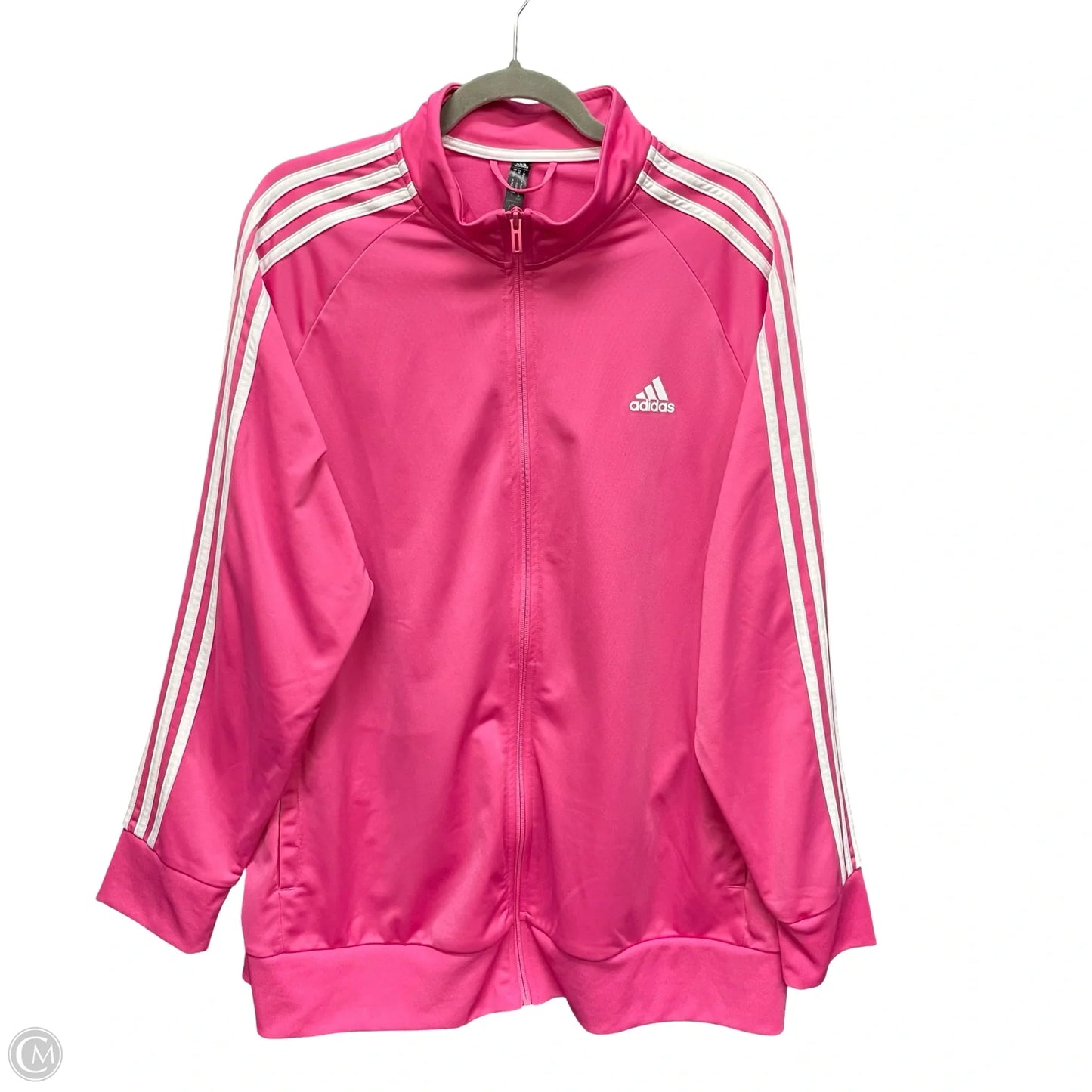 Athletic Jacket By Adidas In Pink, Size: 3x