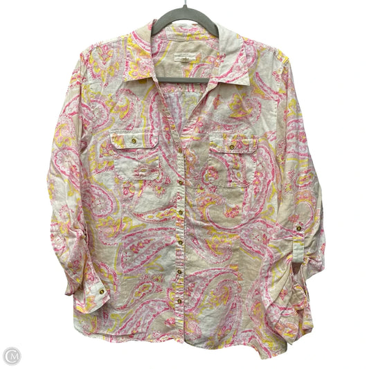 Top Long Sleeve By Charter Club In Pink, Size: Xl