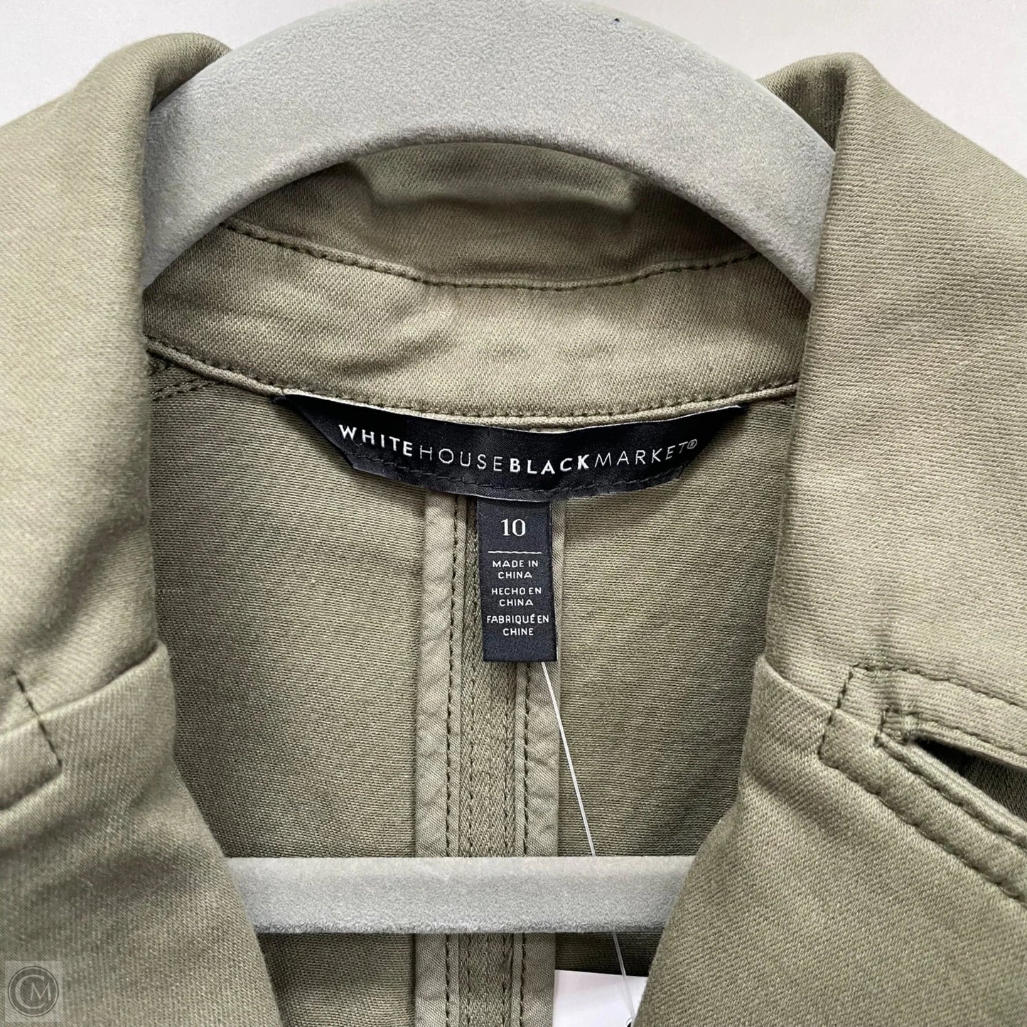 Jacket Denim By White House Black Market In Green Denim, Size: 10