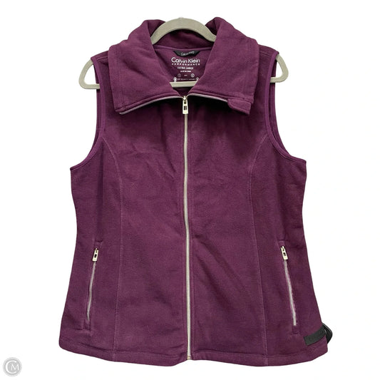 Vest Fleece By Calvin Klein Performance In Purple, Size: Xl