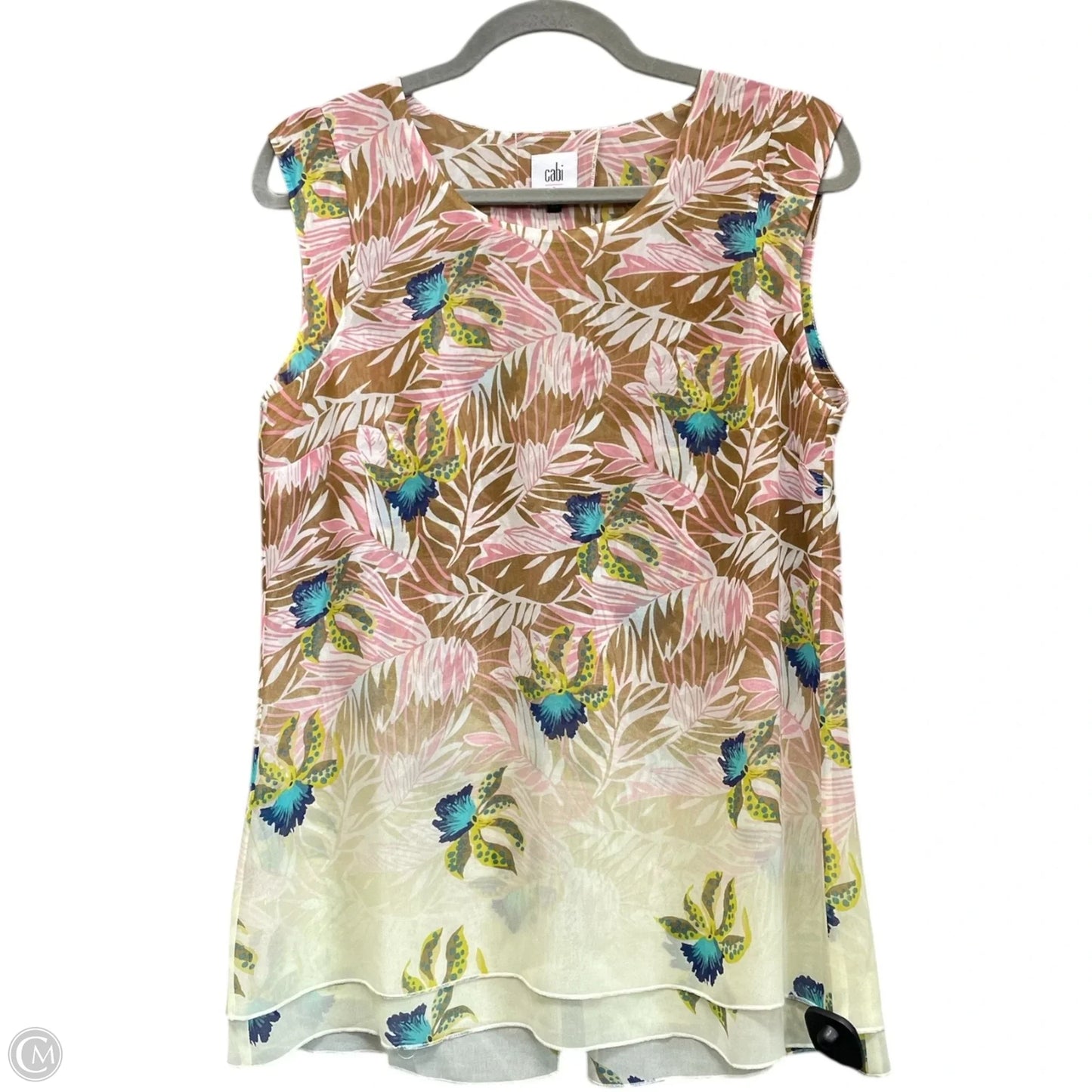 Blouse Sleeveless By Cabi In Multi-colored, Size: S