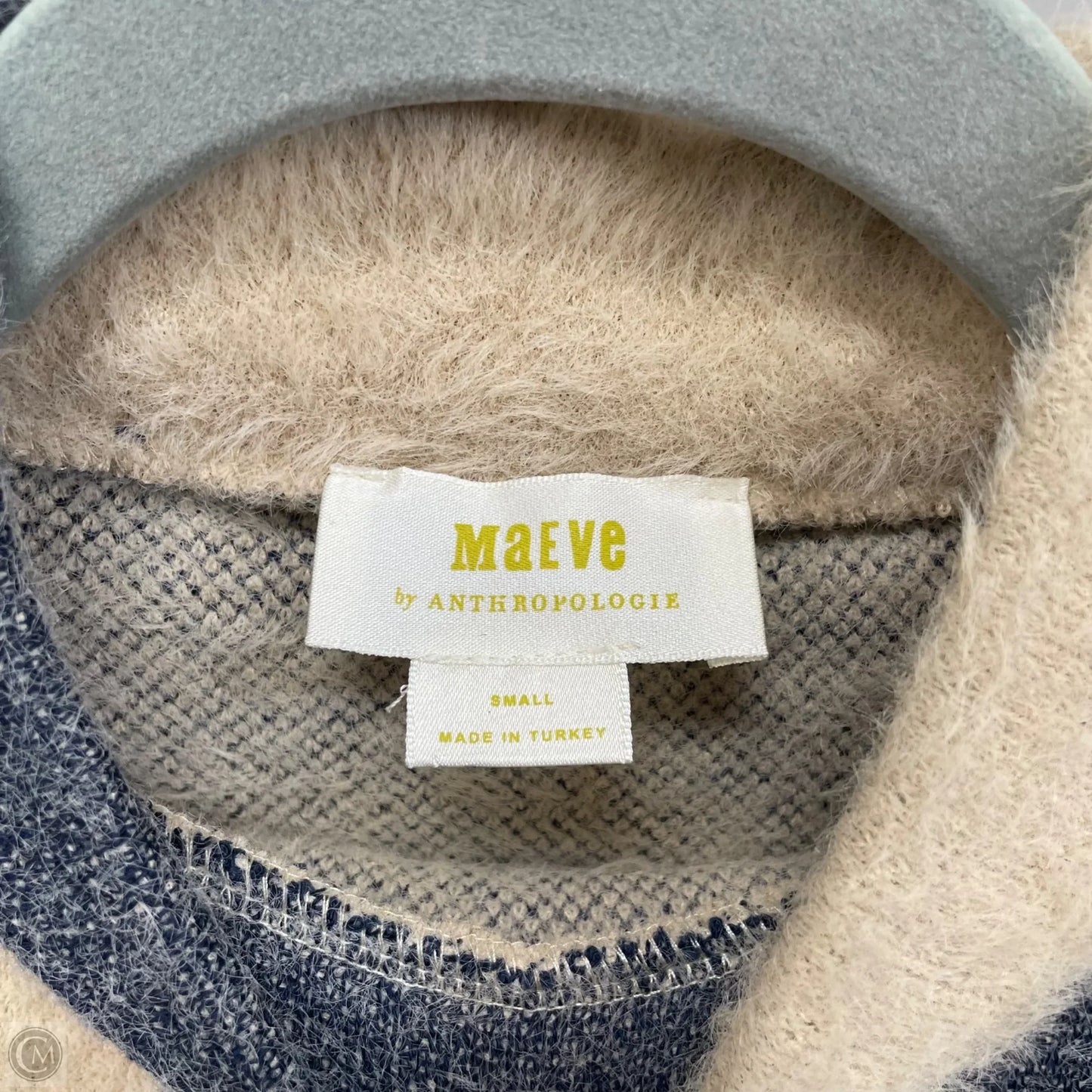 Sweater By Maeve In Blue & Tan, Size: S