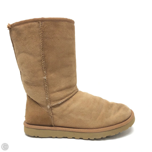 Boots Designer By Ugg In Brown, Size: 9