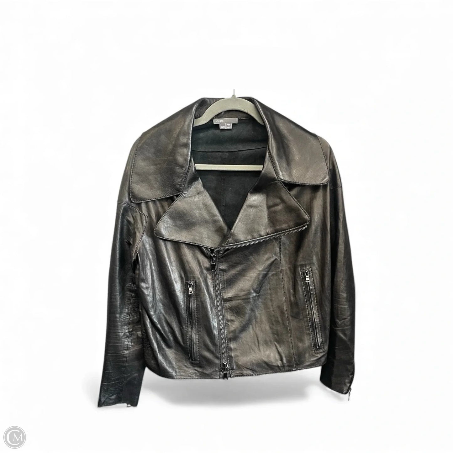 Jacket Moto Leather By Vince In Black, Size: Xs