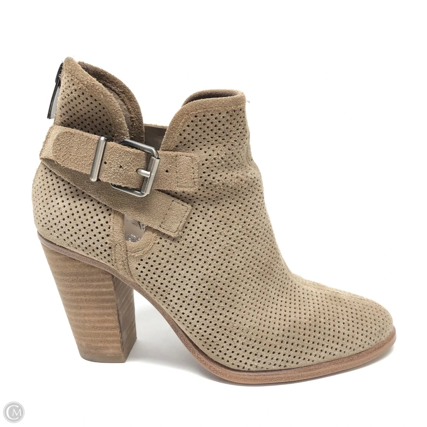 Boots Ankle Heels By Vince Camuto In Tan, Size: 5.5