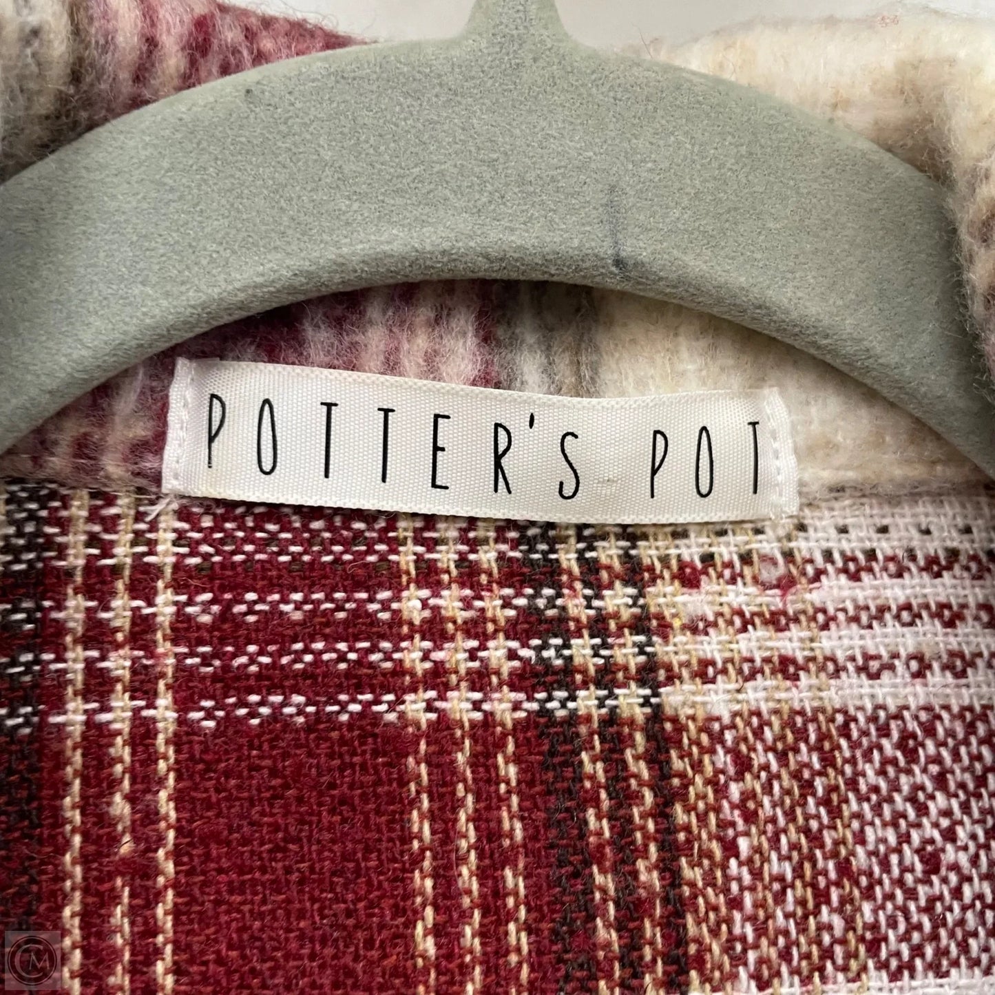 Coat Other By Potters Pot In Red & Tan, Size: M