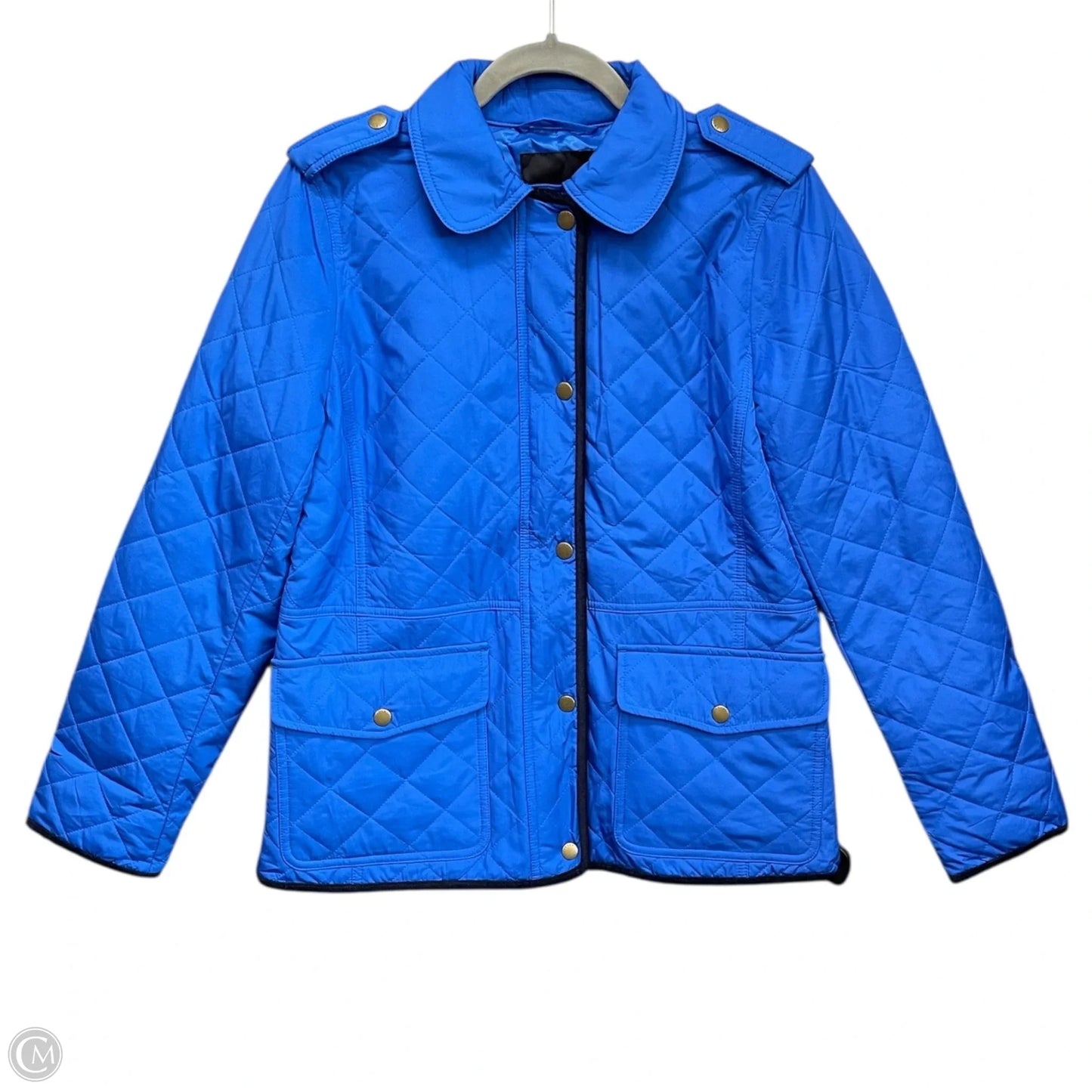 Jacket Puffer & Quilted By Talbots In Blue, Size: S