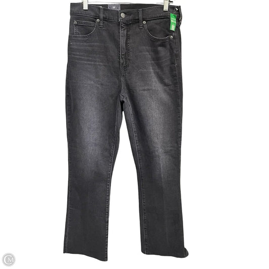 Jeans Flared By Gap In Black Denim, Size: 10