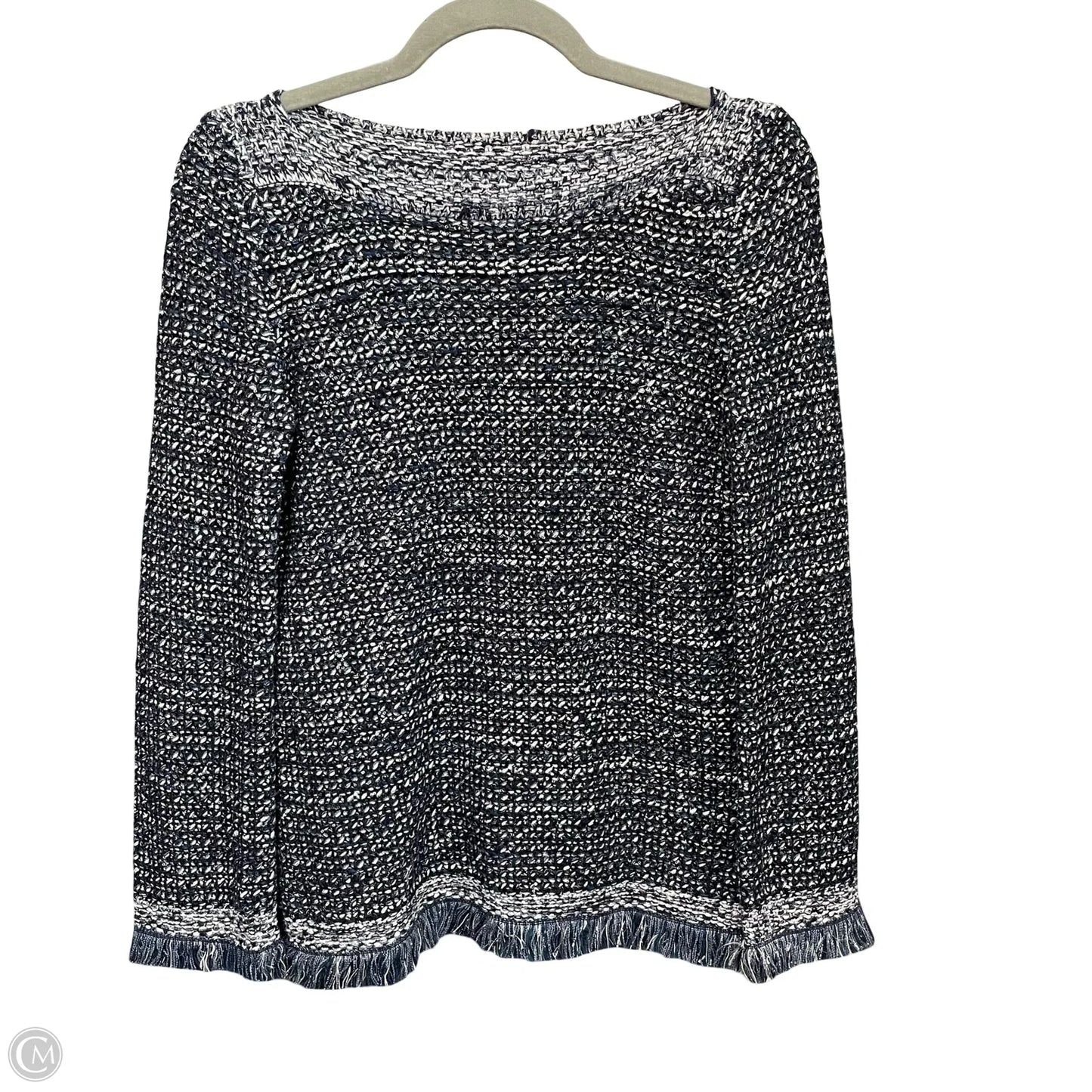 Sweater By Ann Taylor In Blue & Silver, Size: Xs