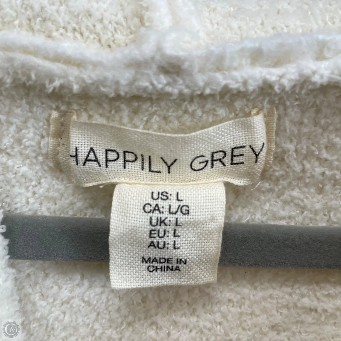 Sweatshirt Hoodie By Happily Grey In Beige, Size: L