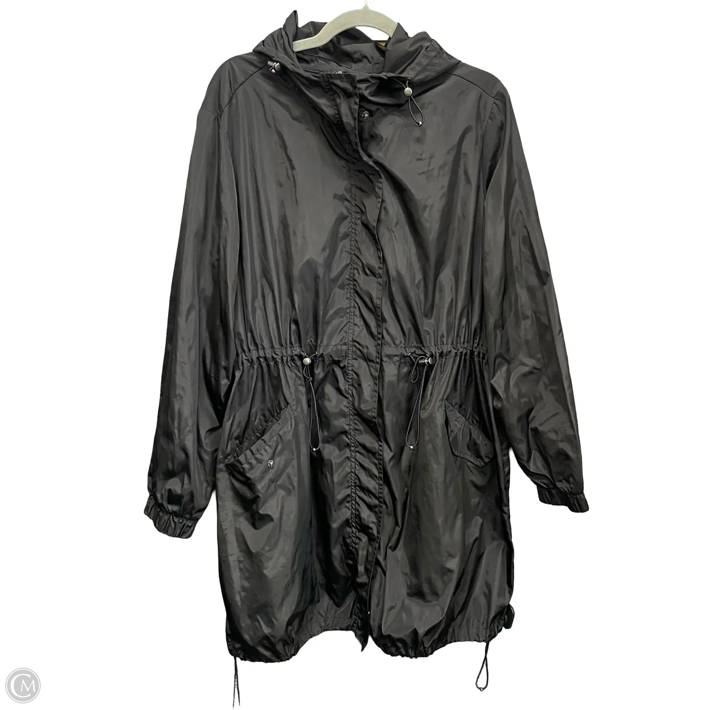 Coat Raincoat By Torrid In Black, Size: 3x