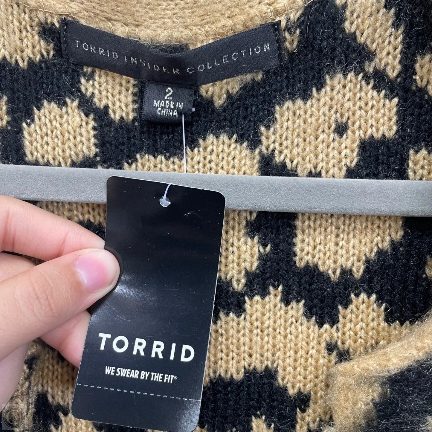Sweater Cardigan By Torrid In Leopard Print, Size: 2x