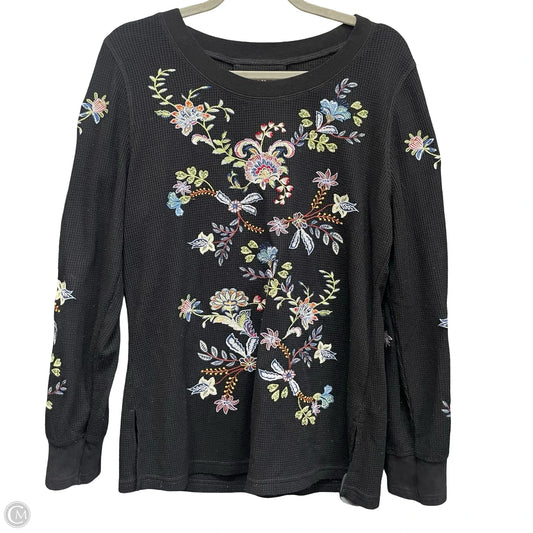 Top Long Sleeve By Paparazzi In Black, Size: L