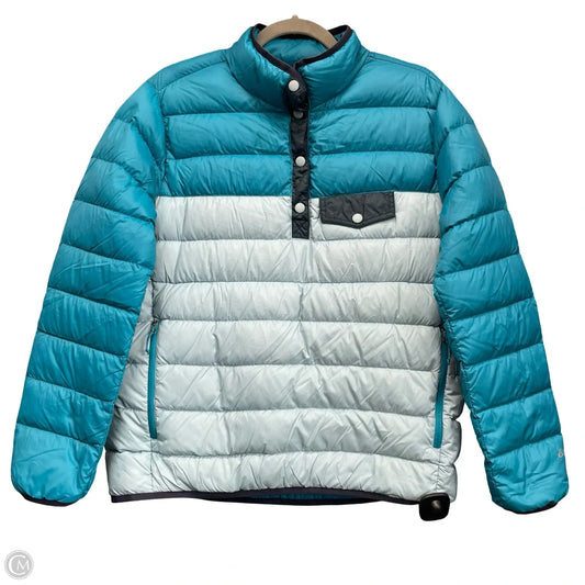 Jacket Puffer & Quilted By Eddie Bauer In Blue, Size: S