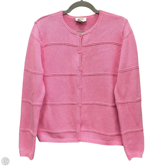Sweater Cardigan By Talbots In Pink, Size: M