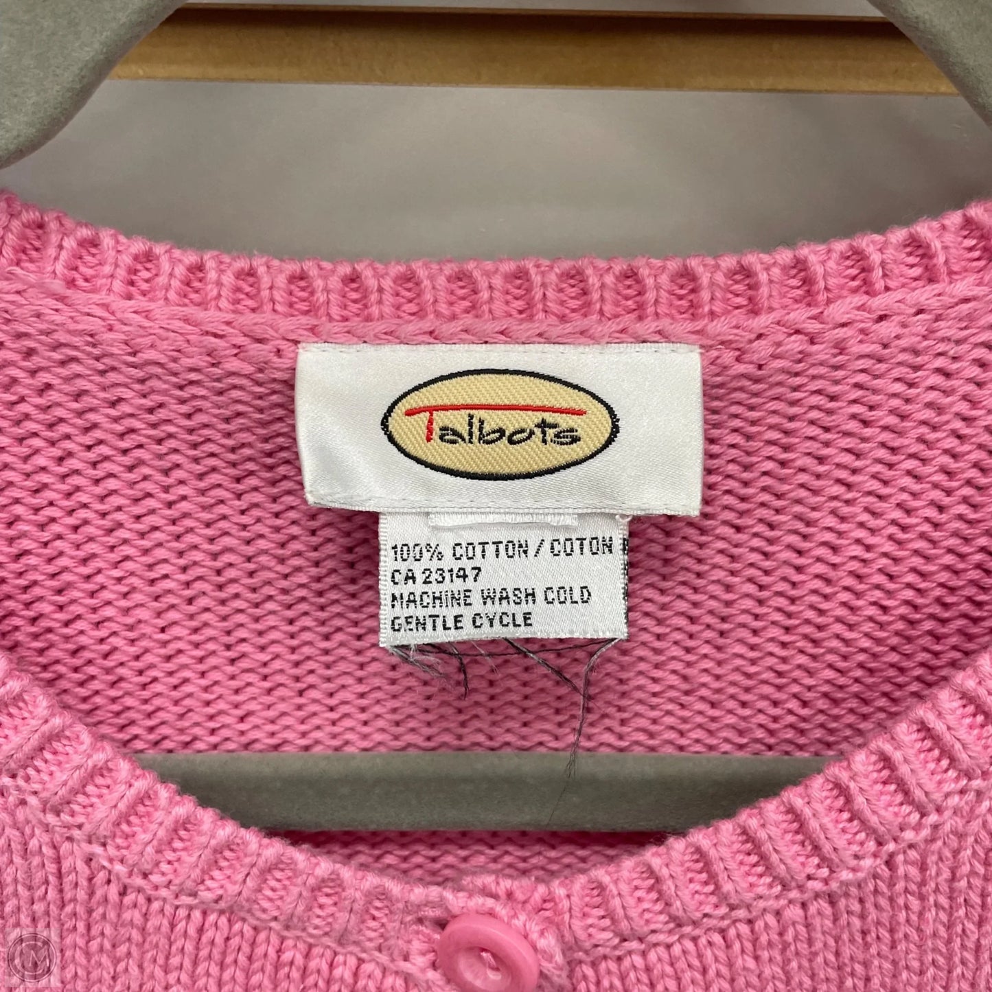 Sweater Cardigan By Talbots In Pink, Size: M