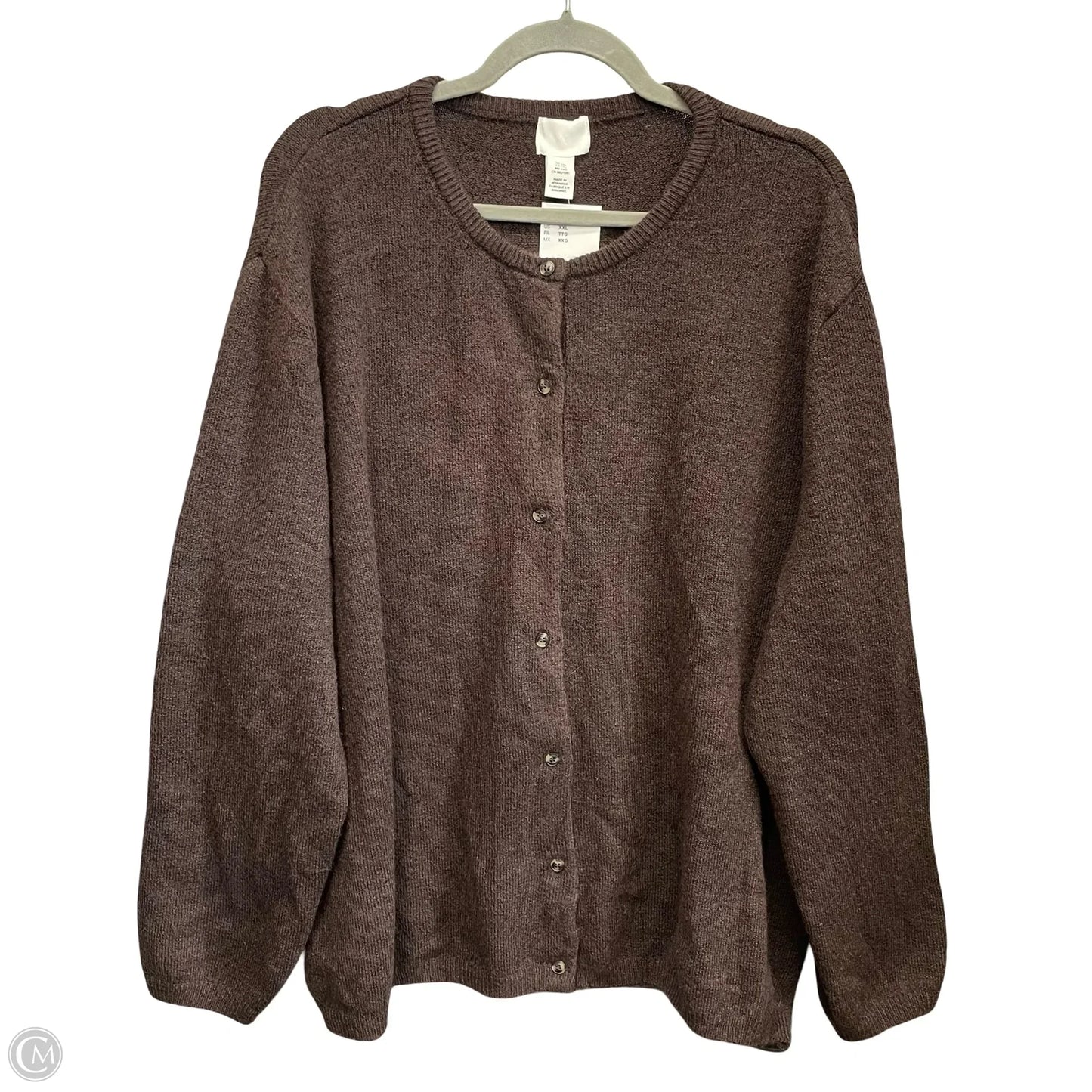 Sweater Cardigan By H&m In Brown, Size: Xxl