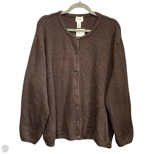 Sweater Cardigan By H&m In Brown, Size: Xxl