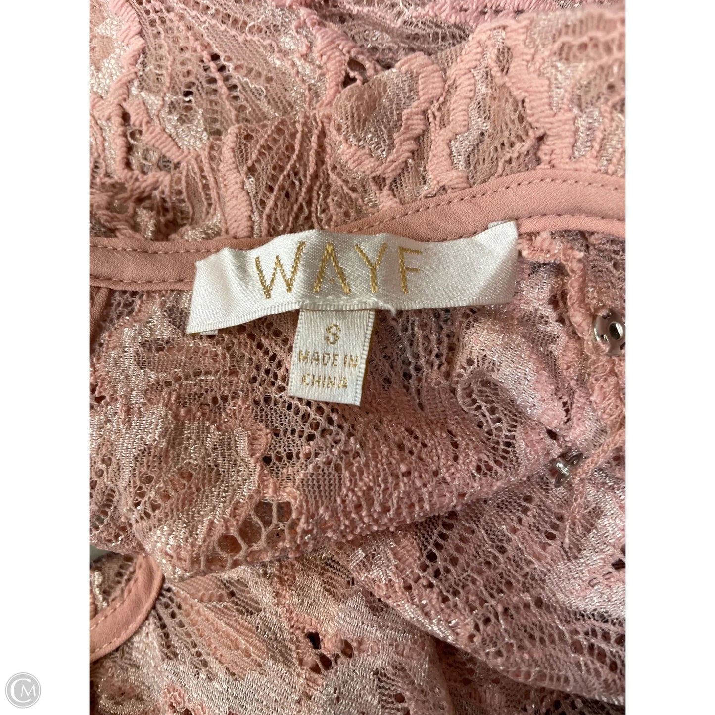 Blouse Long Sleeve By Wayf In Pink, Size: S