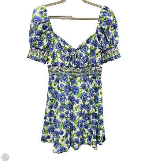 Dress Designer By Alice + Olivia In Blue & Green, Size: 8