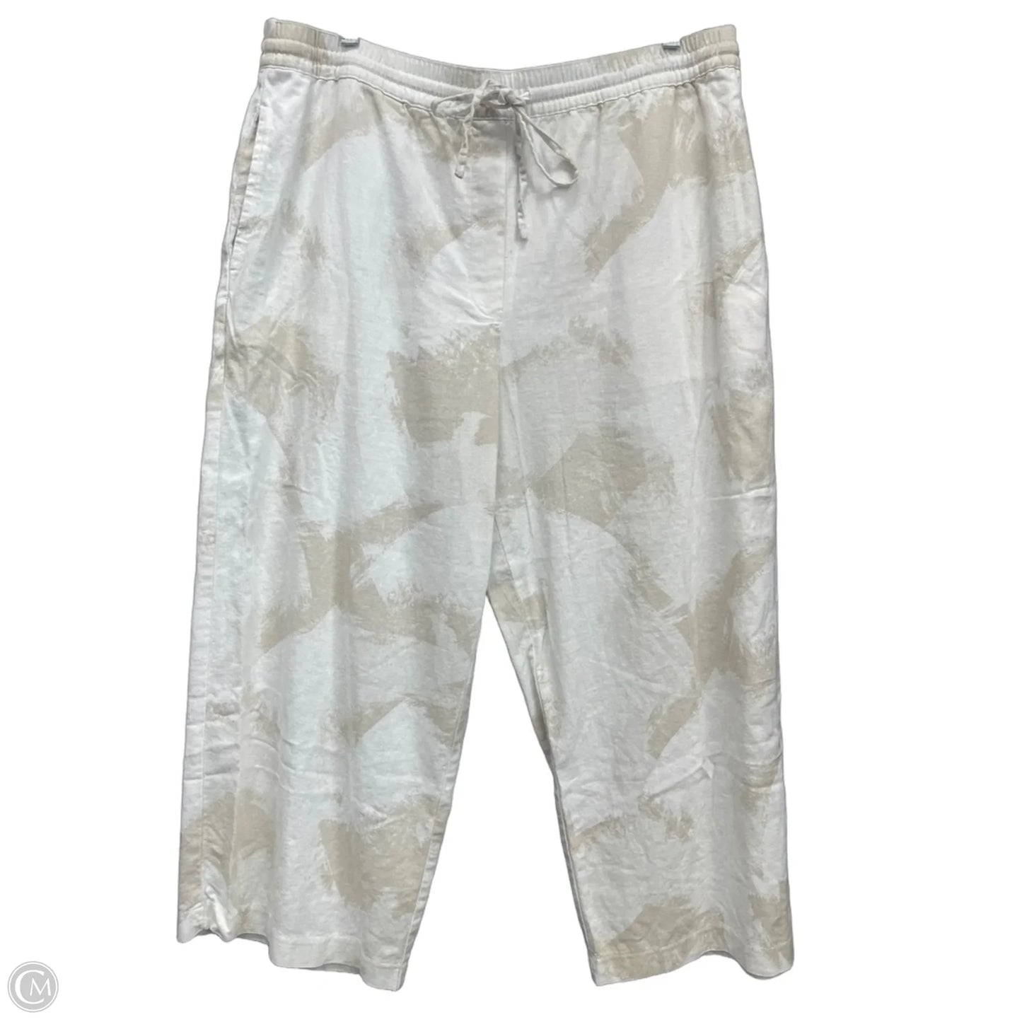 Pants Cropped By Dkny In Beige, Size: L