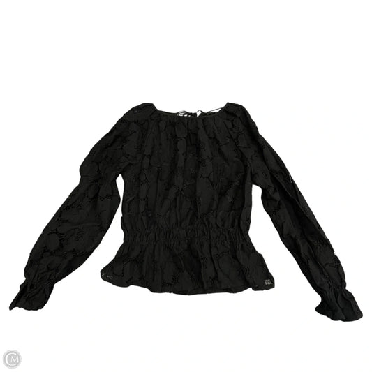 Blouse Long Sleeve By Marc New York In Black, Size: L