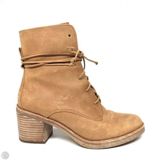 Boots Ankle Heels By Ugg In Tan, Size: 8