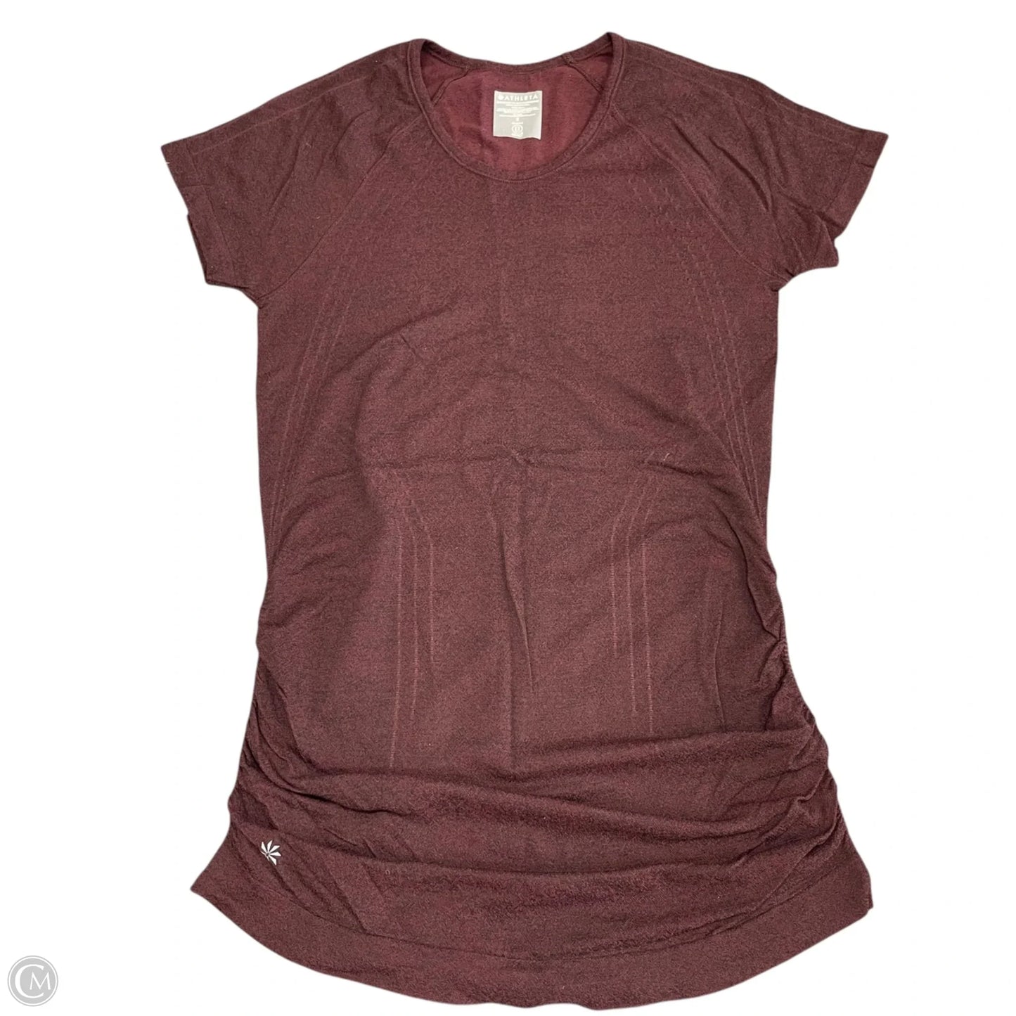 Athletic Top Short Sleeve By Athleta In Maroon, Size: S