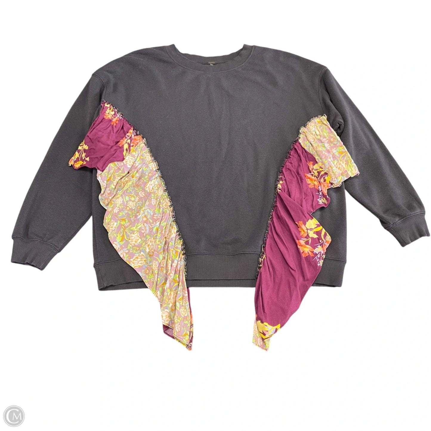 Sweatshirt Crewneck By Free People In Grey, Size: M