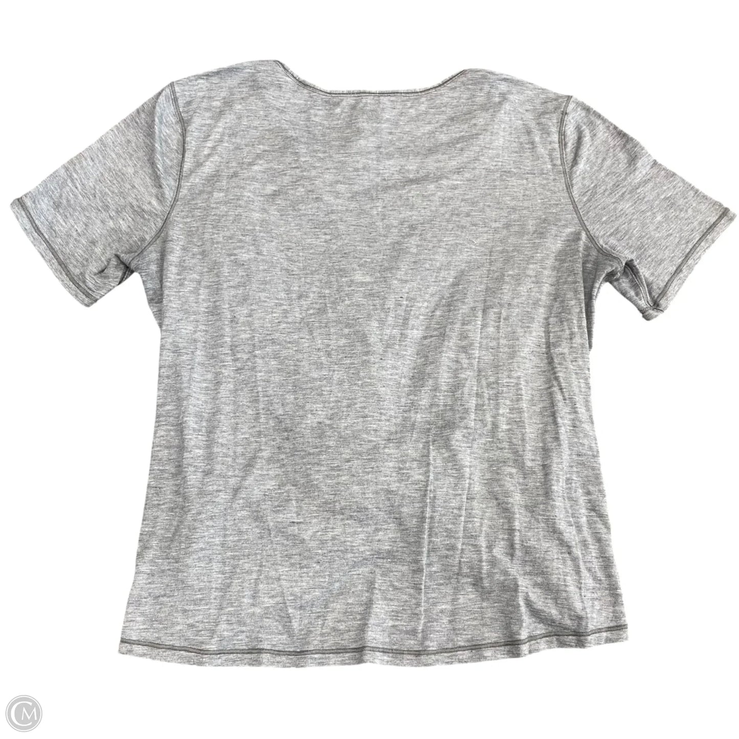 Athletic Top Short Sleeve By Lululemon In Grey, Size: 8