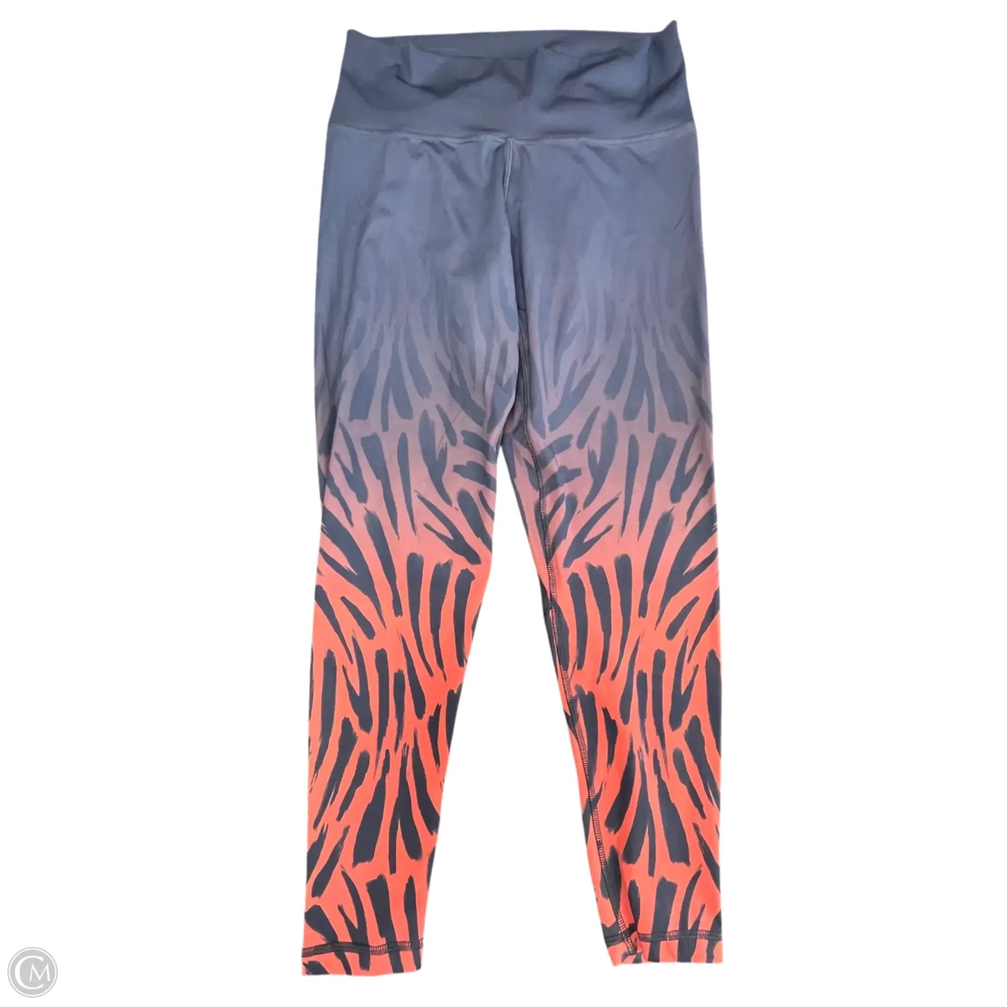 Athletic Leggings By Adidas In Blue & Orange, Size: L