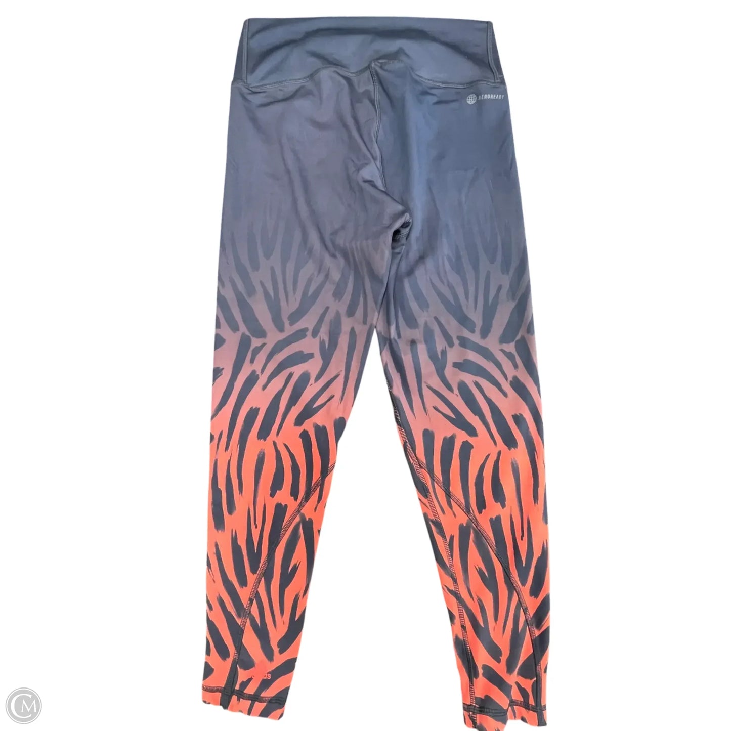 Athletic Leggings By Adidas In Blue & Orange, Size: L