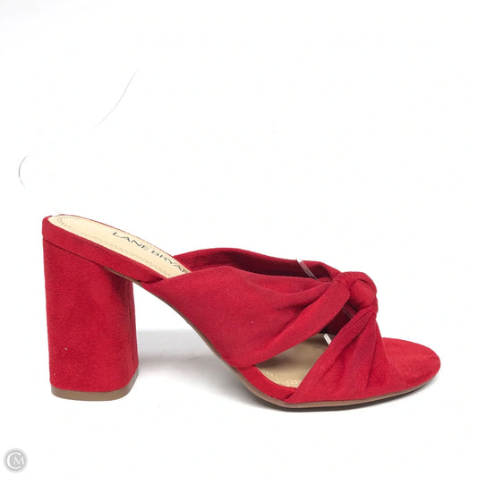 Sandals Heels Block By Lane Bryant In Red, Size: 7