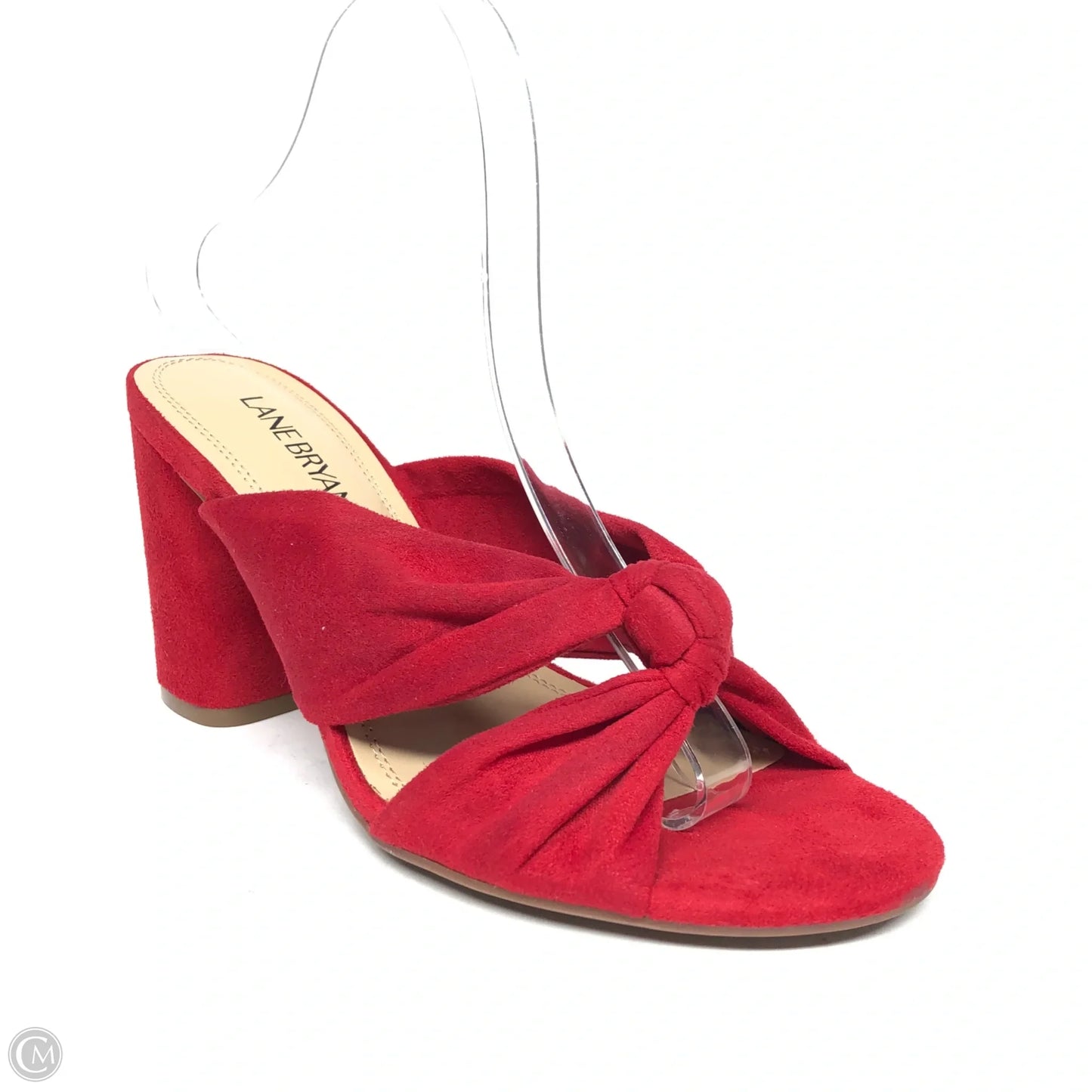 Sandals Heels Block By Lane Bryant In Red, Size: 7