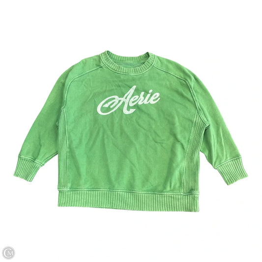 Sweatshirt Crewneck By Aerie In Green, Size: M