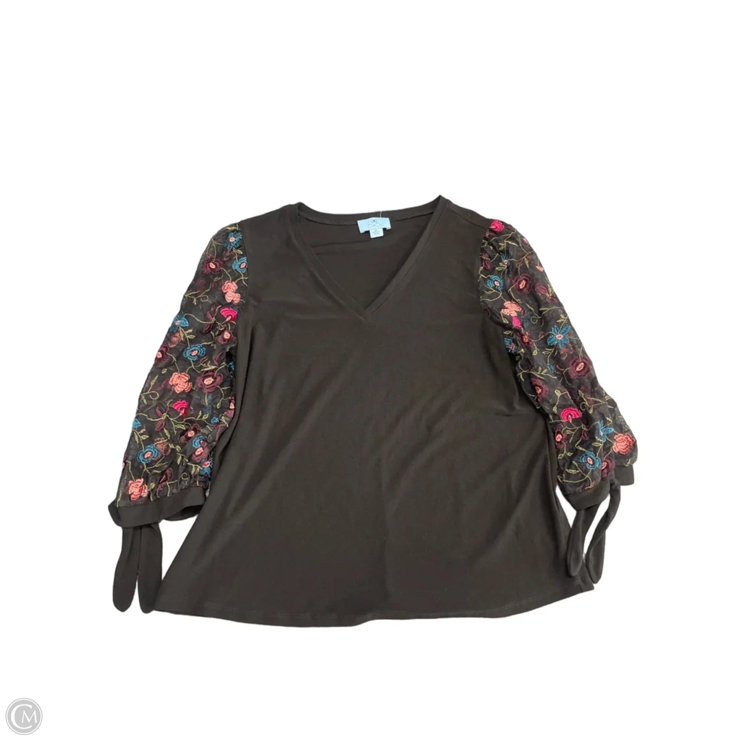 Top 3/4 Sleeve By Cece In Black, Size: M