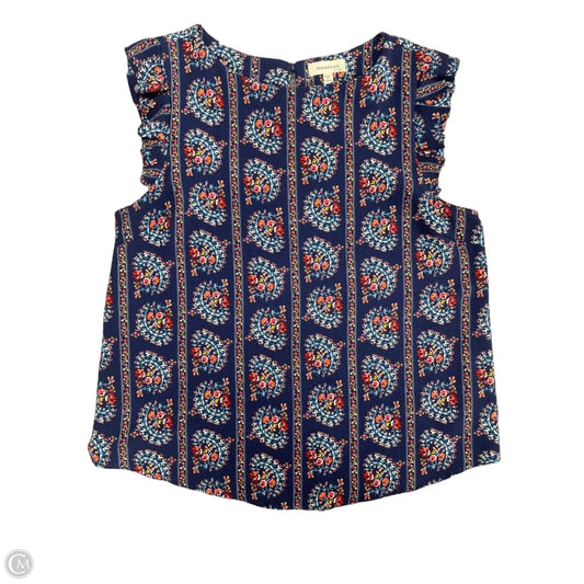 Top Sleeveless By Monteau In Blue, Size: Xl