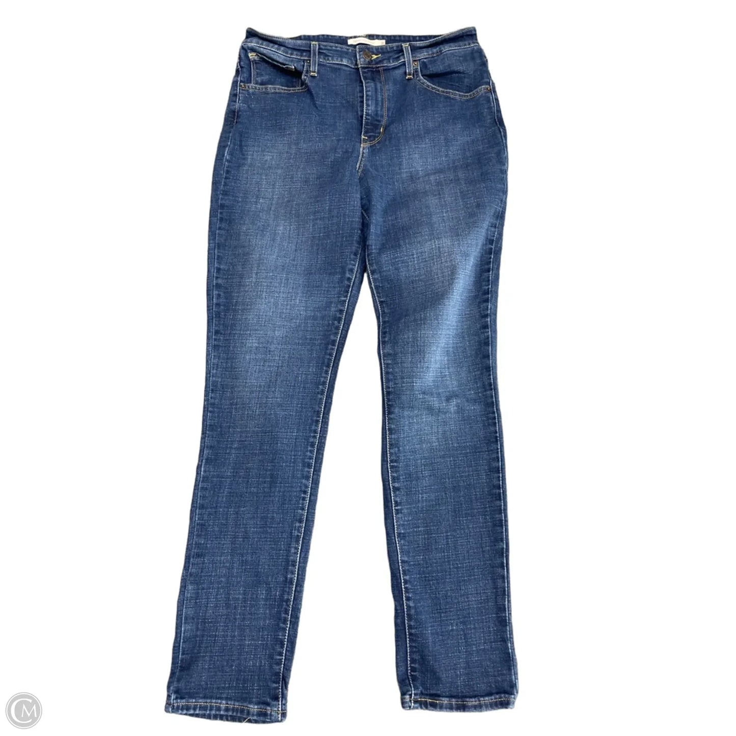 Jeans Skinny By Levis In Blue Denim, Size: 12