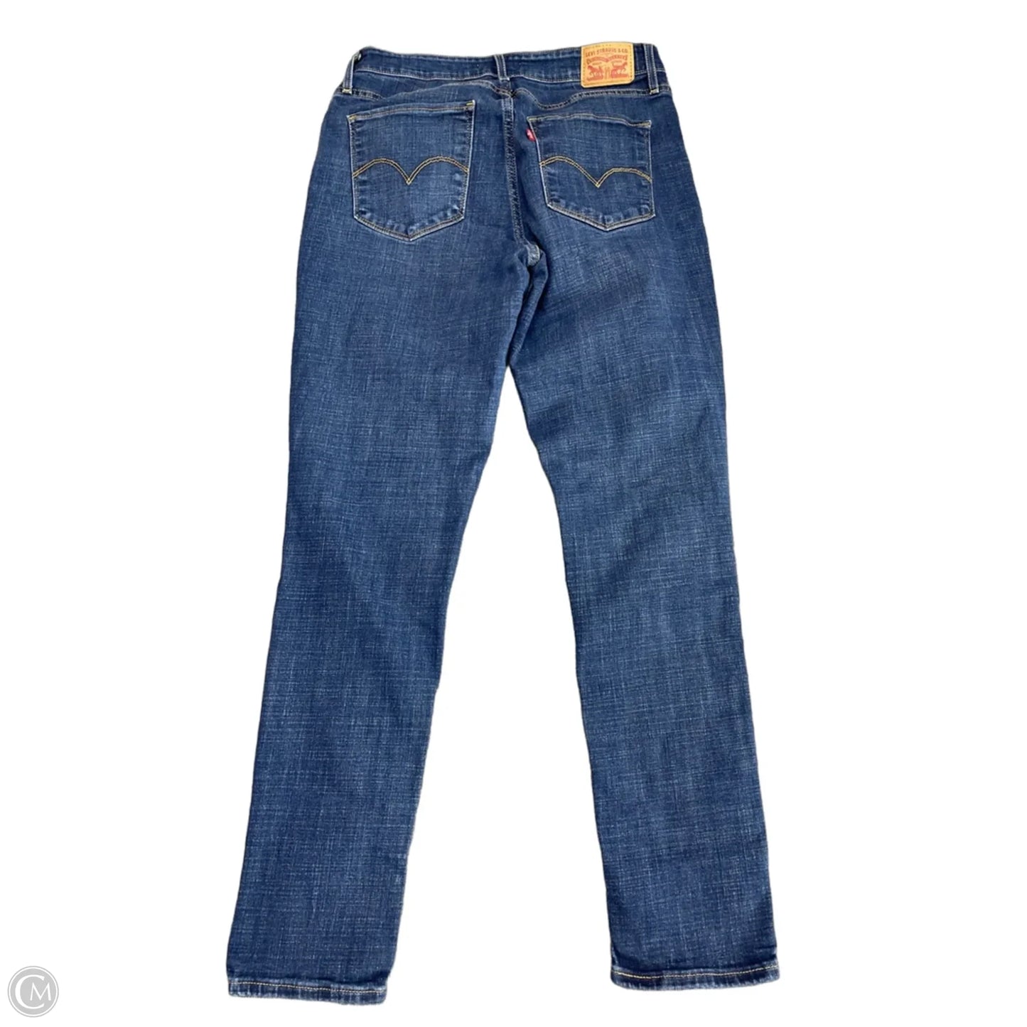 Jeans Skinny By Levis In Blue Denim, Size: 12