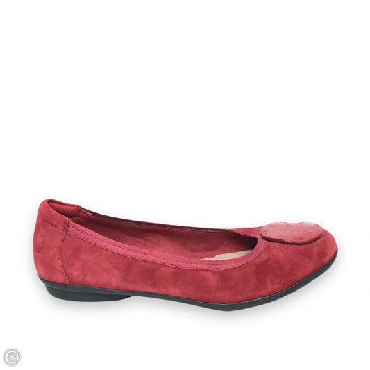 Shoes Flats By Clarks In Red, Size: 7