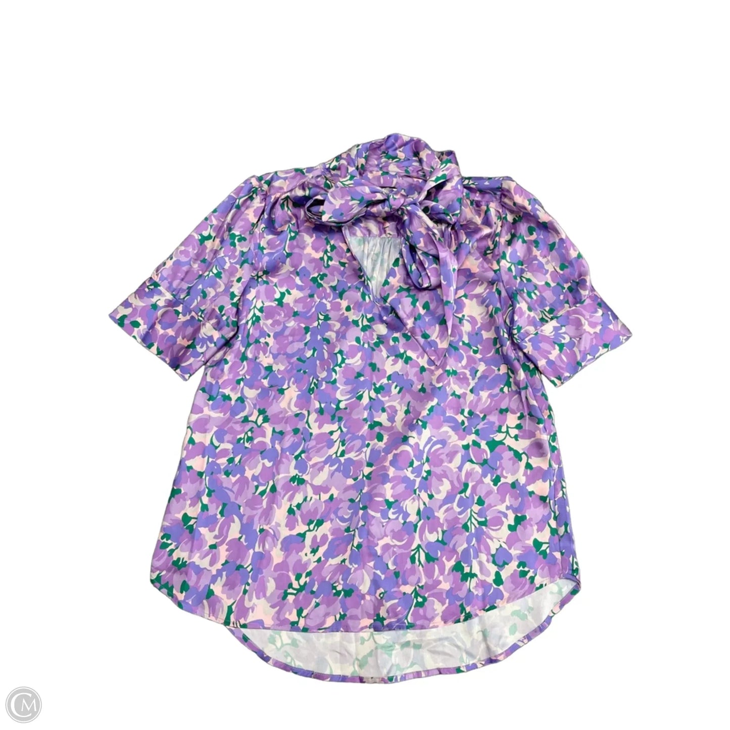 Blouse Short Sleeve By J. Crew In Purple, Size: Xs