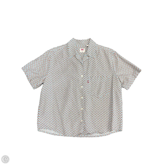 Top Short Sleeve By Levis In Blue & Brown, Size: Xs