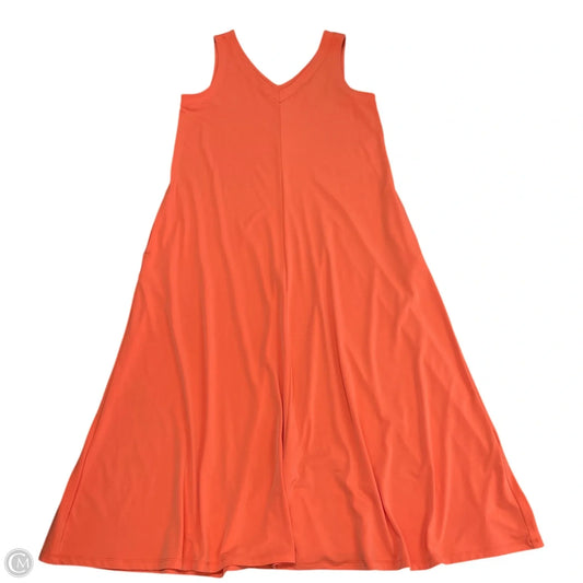 Dress Casual Midi By Chicos In Coral, Size: M