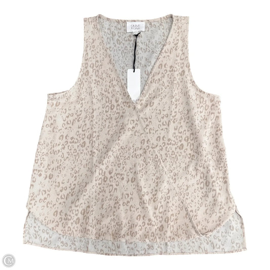 Top Sleeveless By Olive And Oak In Tan, Size: L