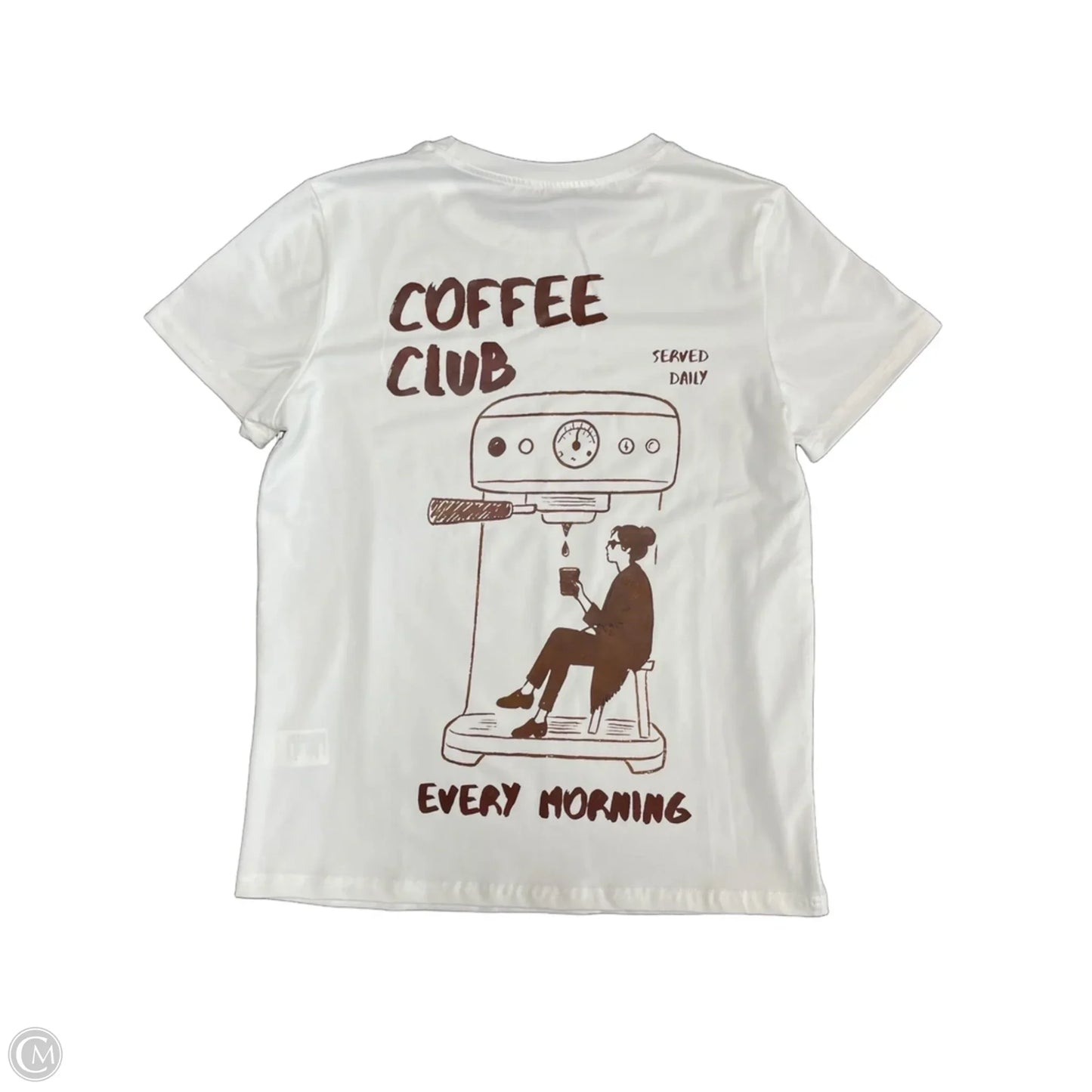 Top Short Sleeve Basic By Cme In White, Size: S